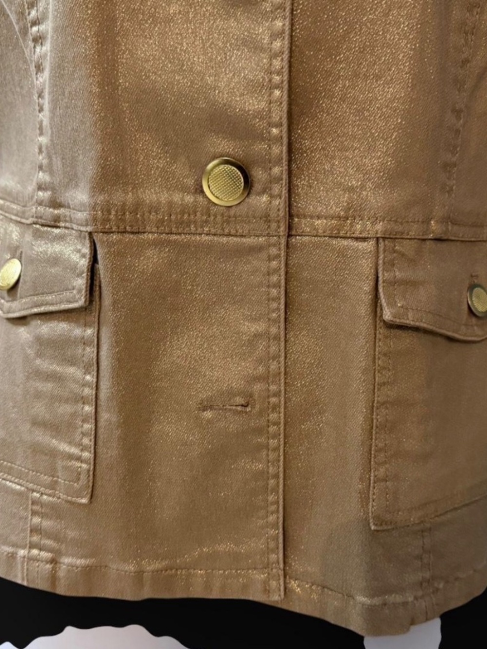 Chico's Platinum Denim Jacket (1 - S/M) - Picture 8 of 9